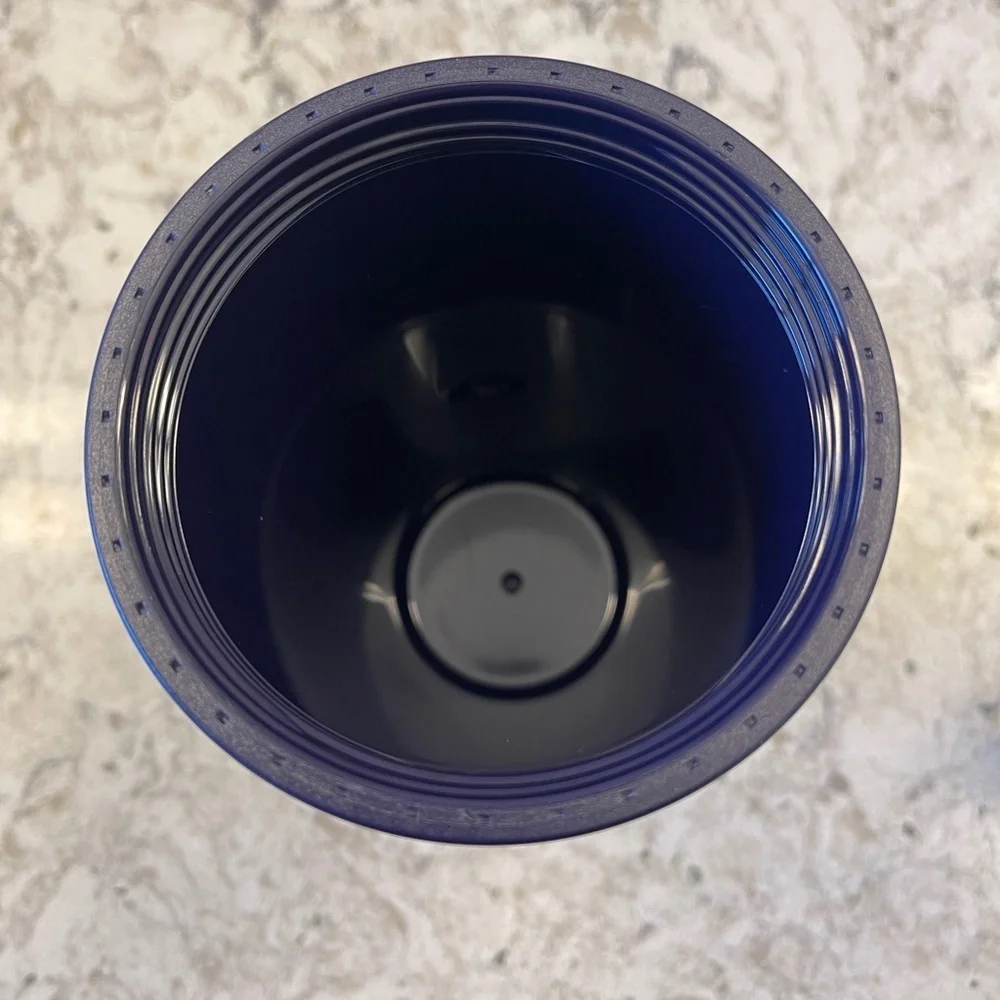 Never Used Starbucks‎ Holiday 2020 gold navy blue glitter tumbler